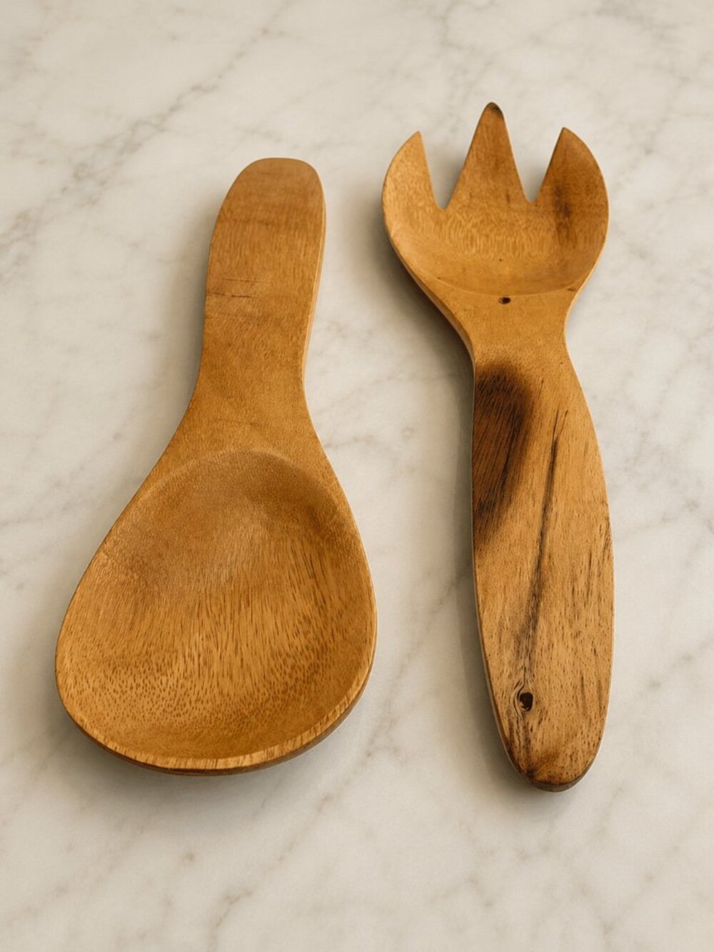 MODULUS VTG Monkey Pod Handcrafted Wooden Salad Serving Set –Made in Philippines